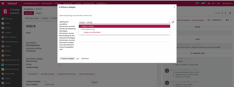 Odoo text and image block